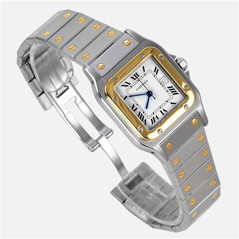 cartier santos galbee automatic|cartier santos price guide.